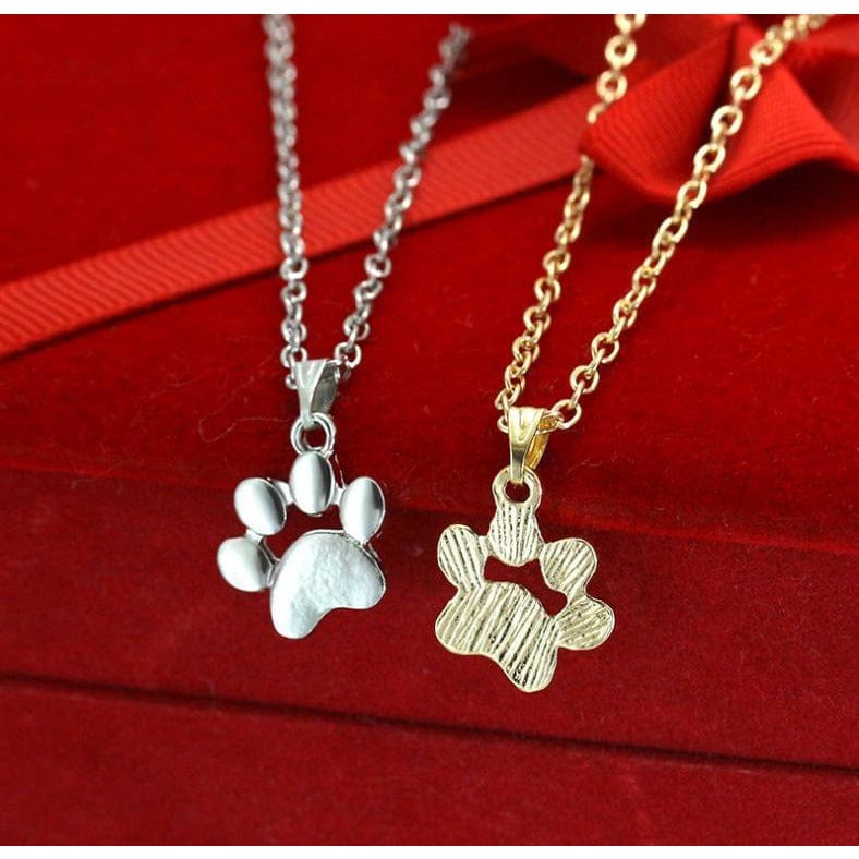 Pet Paw Necklaces Silver or Gold Tone, Affordable Fashion Jewelry、mySite、g9winljtr