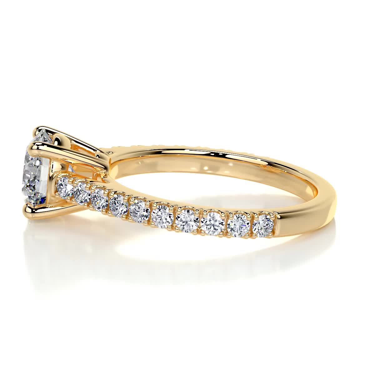 Aria Diamond Engagement Ring -18K Yellow Gold、mySite、hinf8tx79