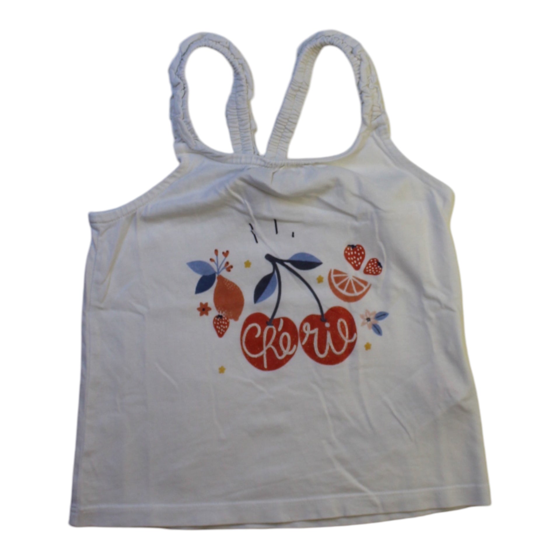 Sergent Major Cherry Print Sleeveless Top 4T、mySite、g9winljtr