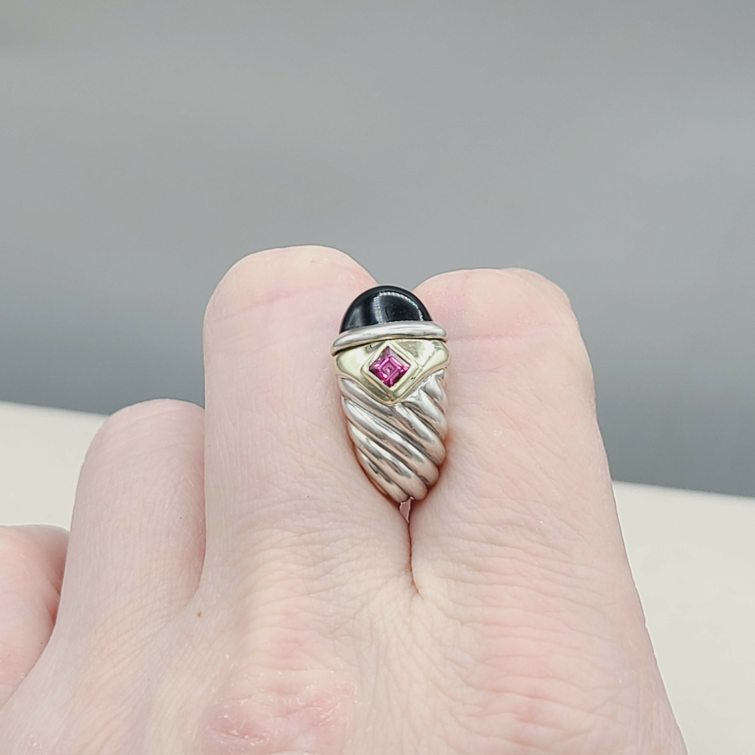 David Yurman Renaissance Earrings Onyx & Pink Tourmaline、mySite、hinf8tx79