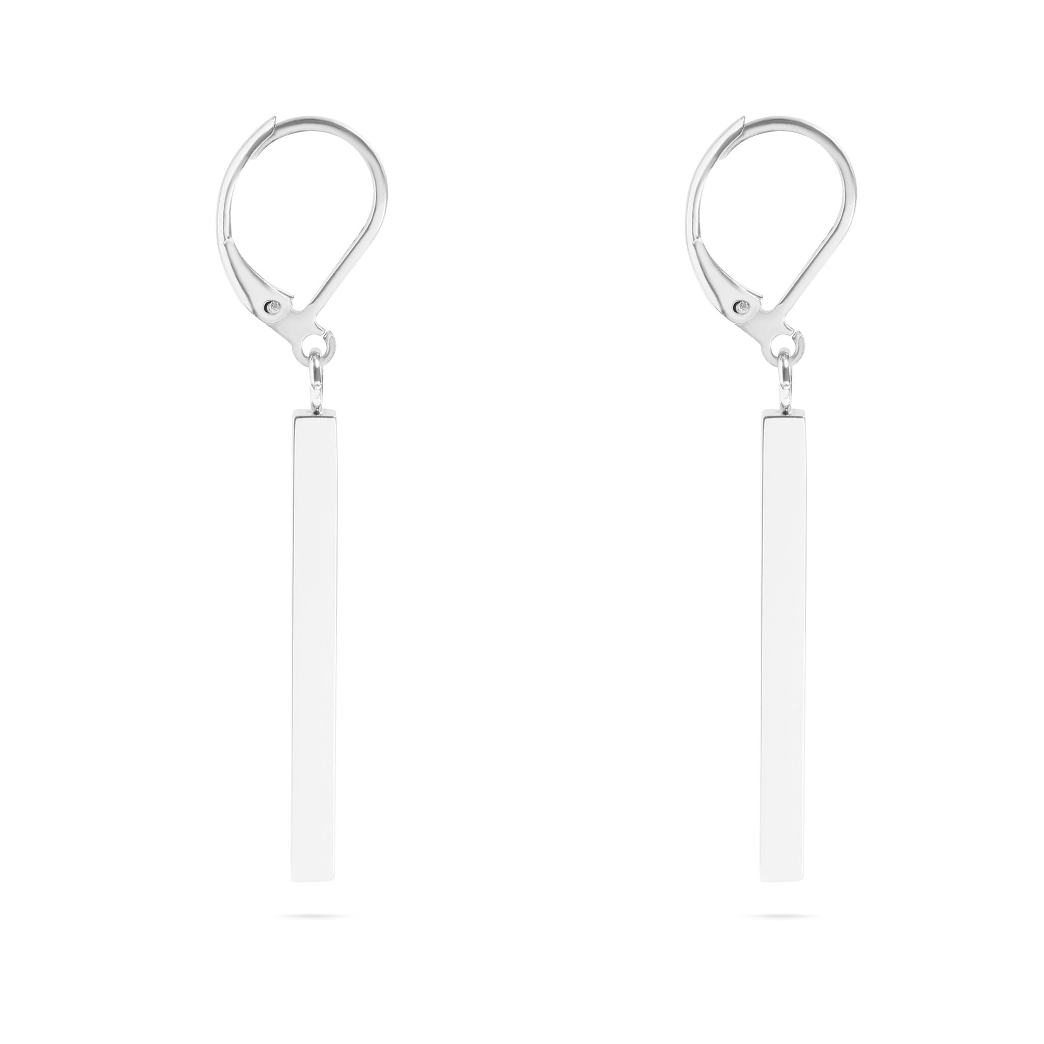 18K Gold PVD Stainless Steel Dangle Vertical Drop Bar Earrings / ERJ0061、mySite、dreamappss