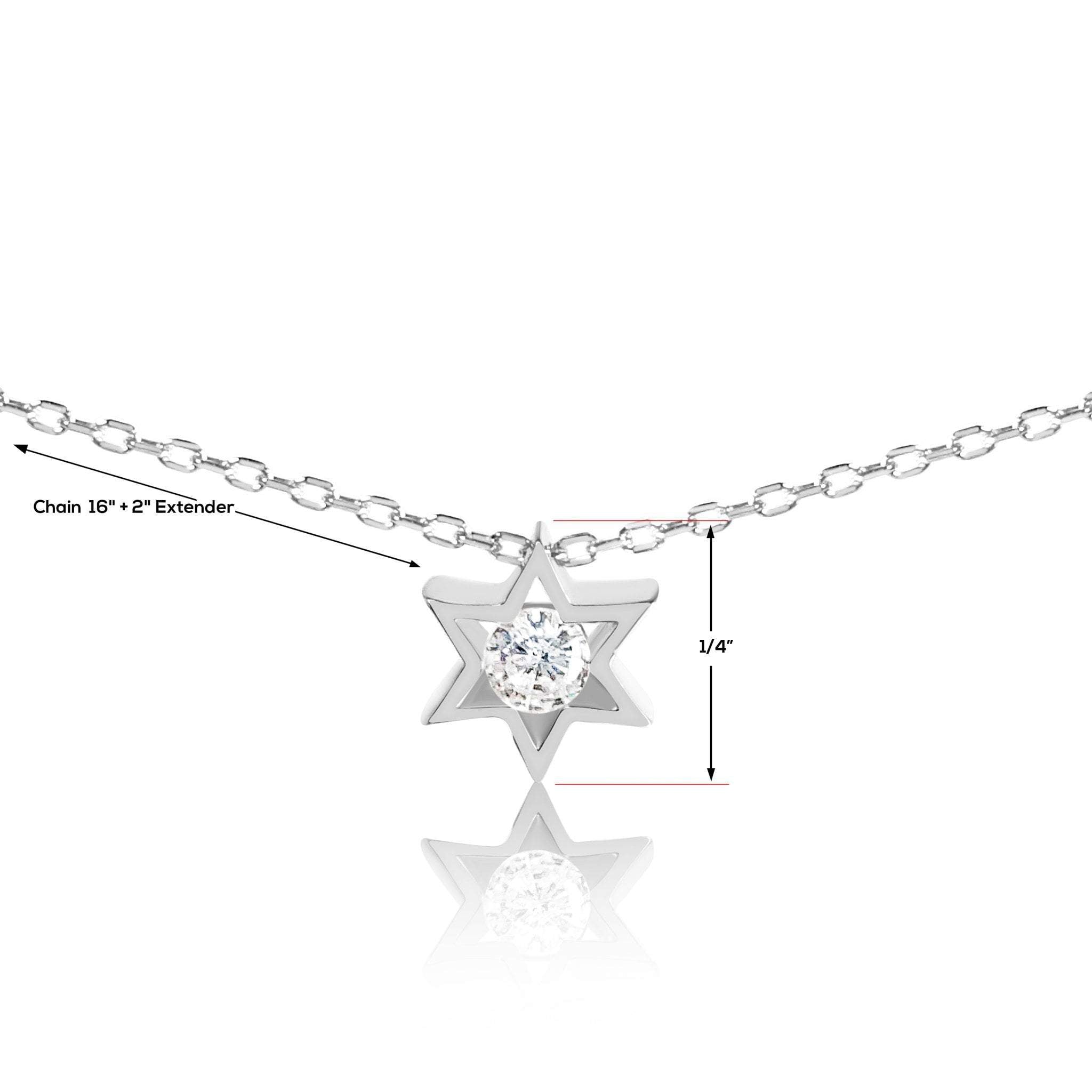 Silver Jewish Star of David Charm With Center Stone、mySite、topwebapps