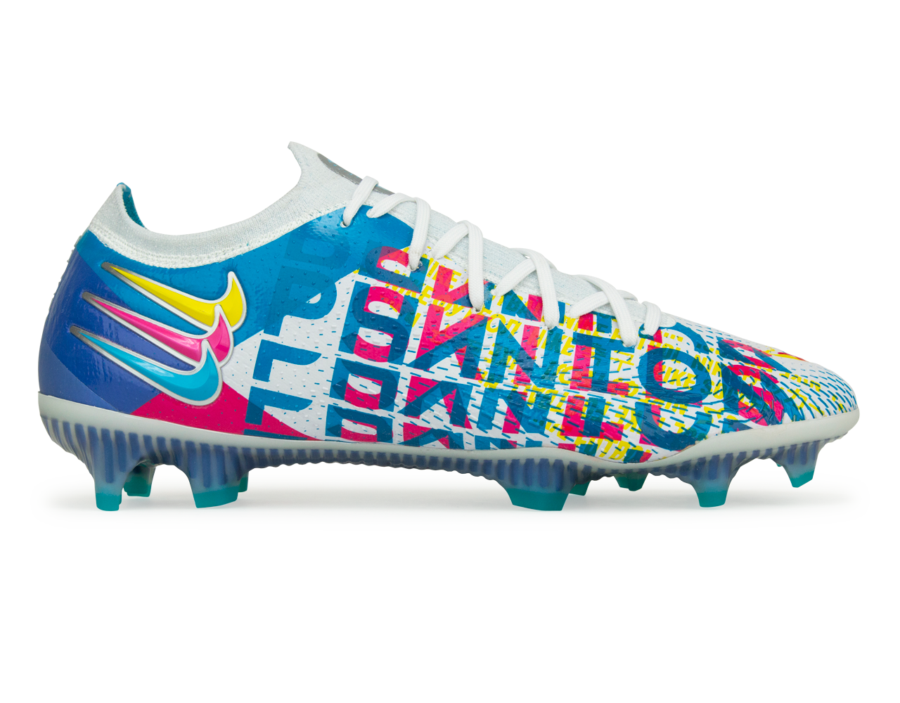 Nike Men's Phantom GT Elite 3D FG White/Pink/Yellow/Blue、mySite、noshort