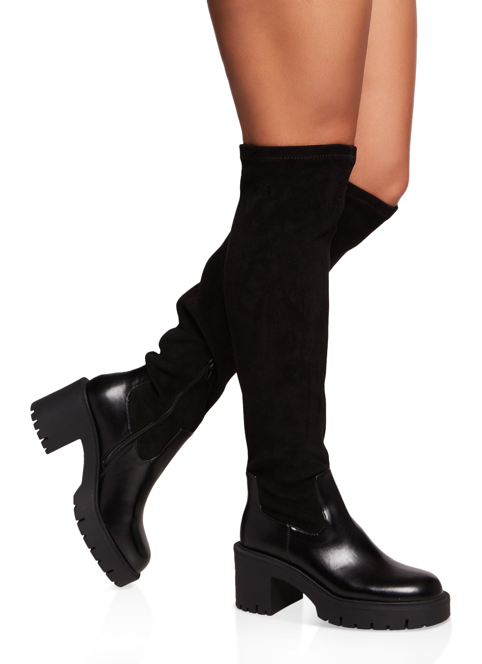 Mid Heel Platform Over the Knee Boots、mySite、camillekostekn
