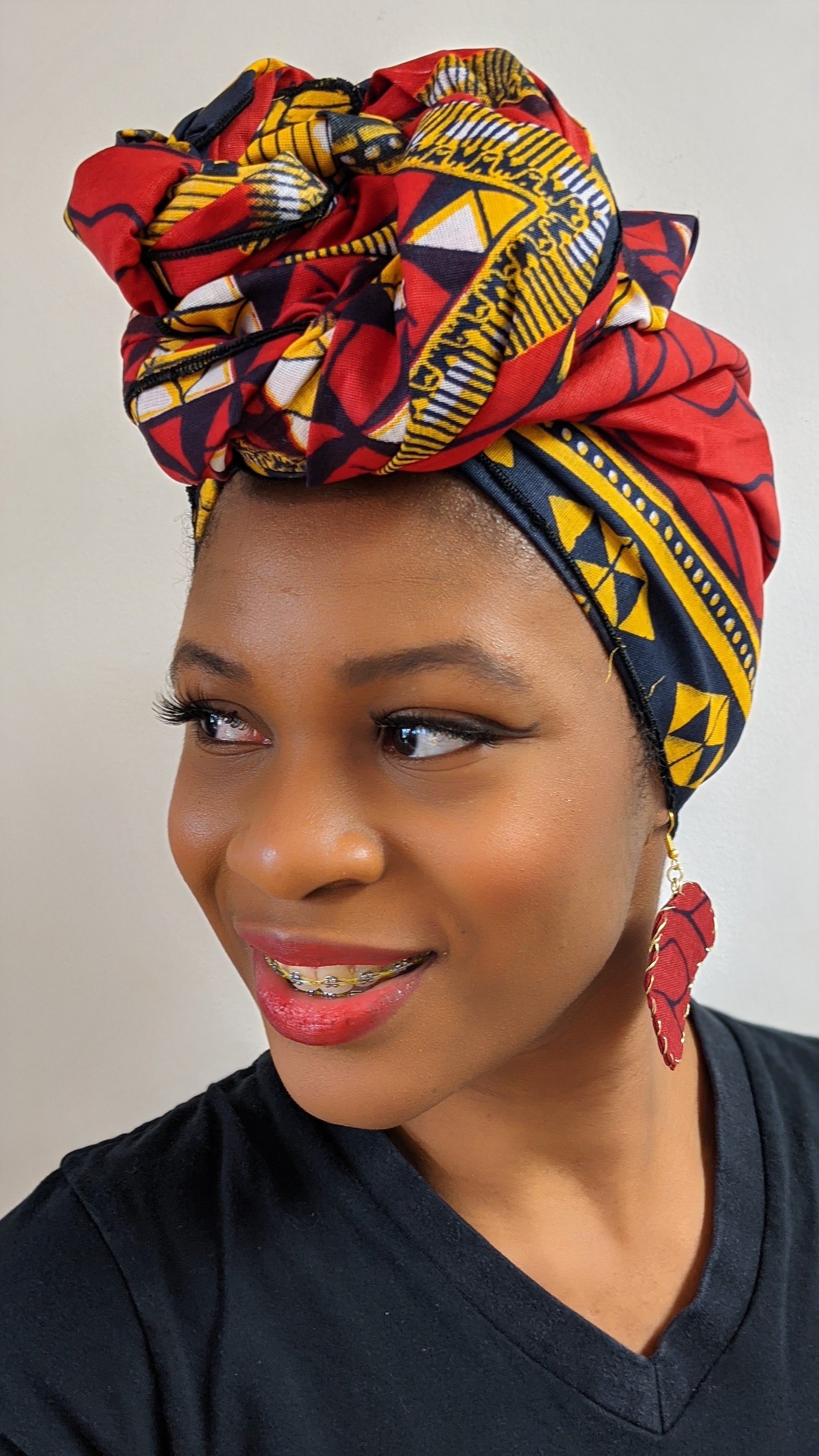 Trendy African Print Headwrap-DPH549、mySite、solidvoid