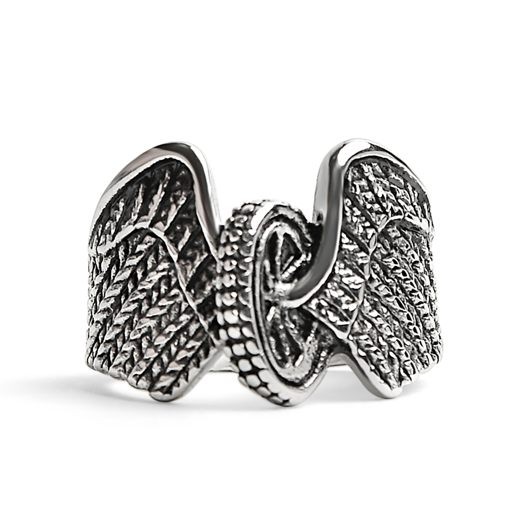 Stainless Steel Polished Winged Wheel Ring / SCR0239、mySite、dreamappss