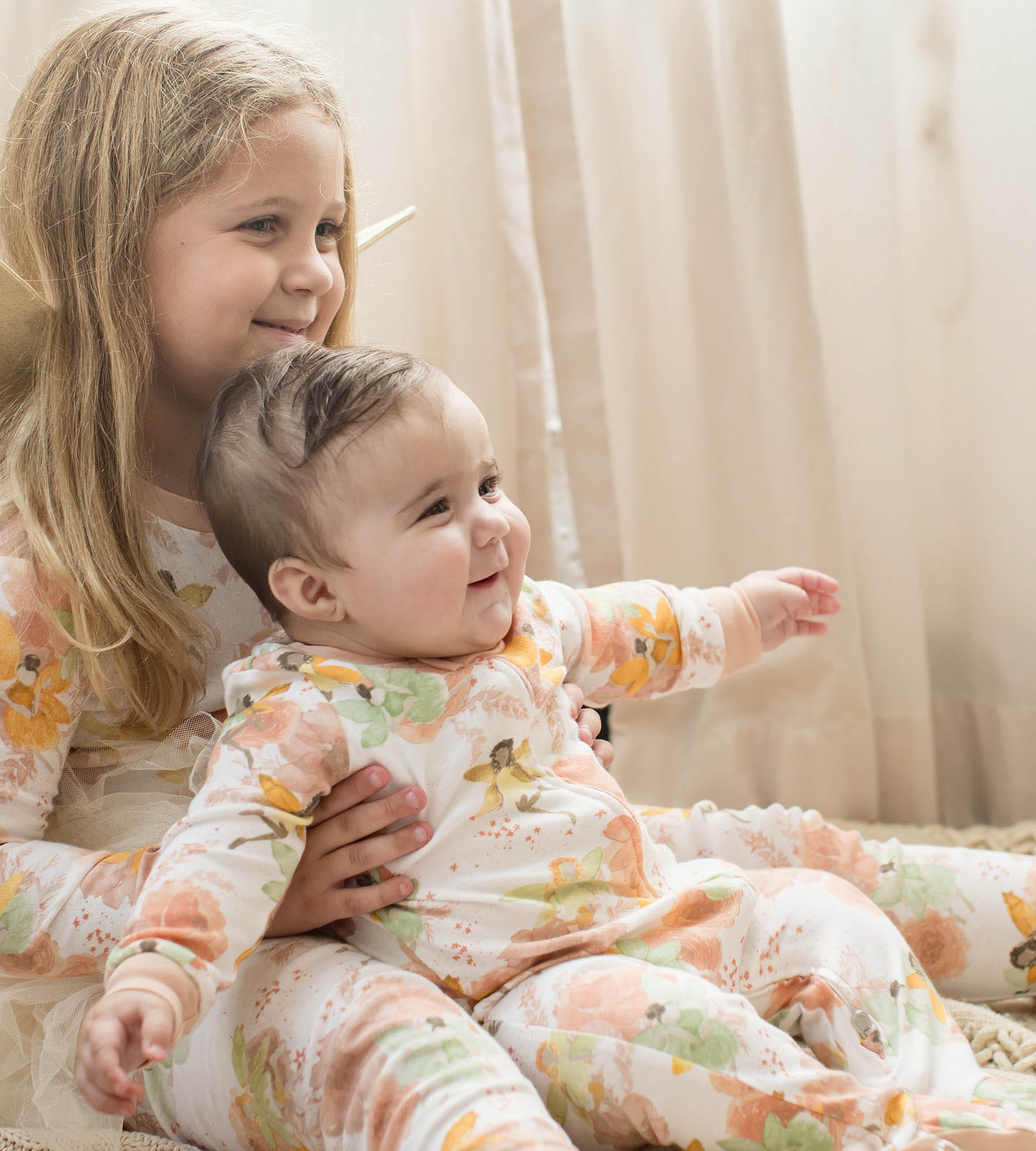 Fairy Floral Organic Cotton Girl Sleeper - 2 Pack、mySite、g9winljtr