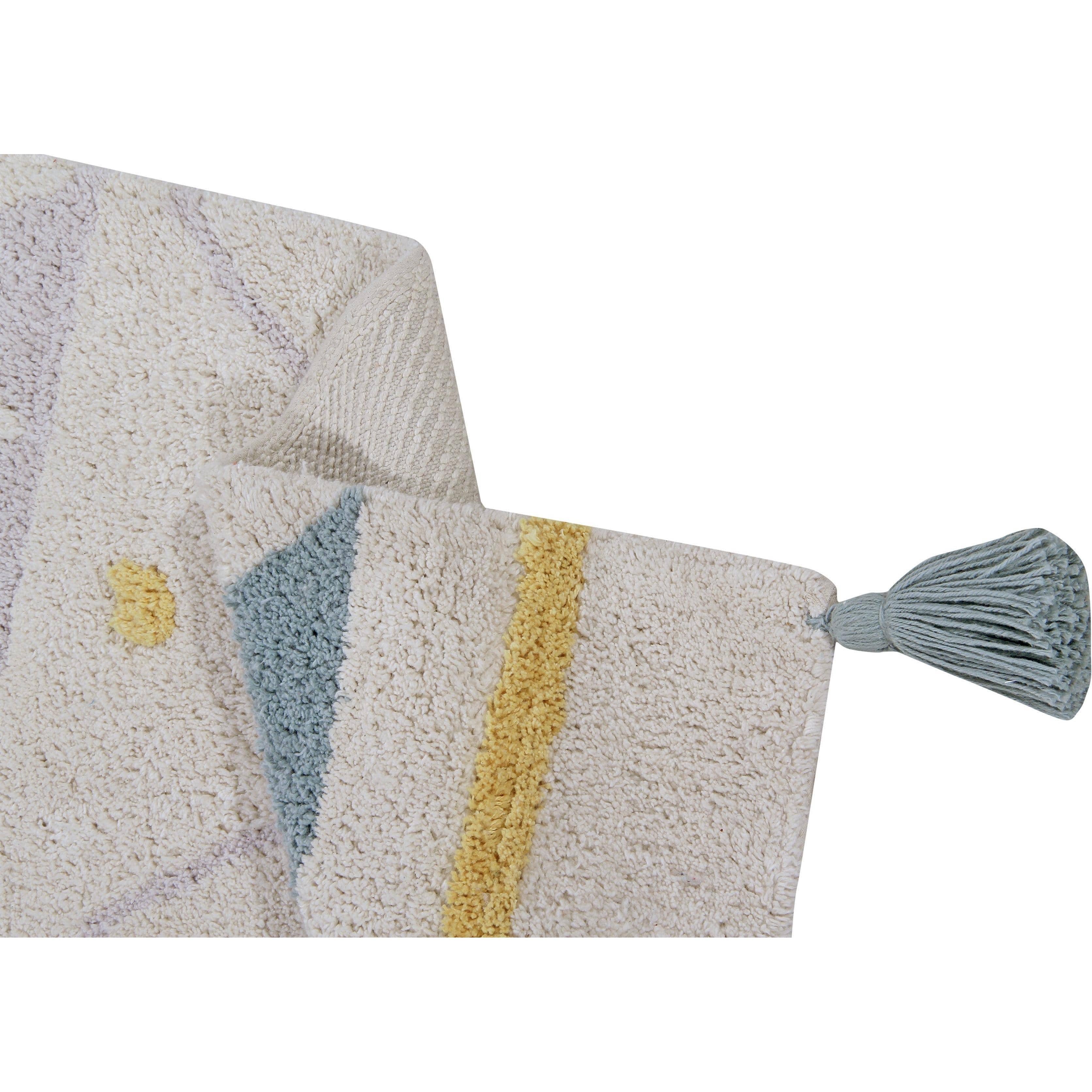 Azteca Natural Vintage Blue Machine Washable Area Rug、mySite、gigharbornorthrealestate