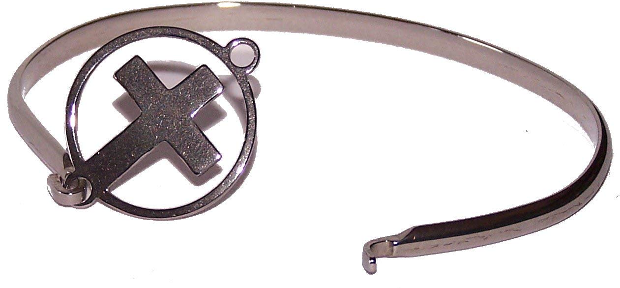 Bracelet silver tone with Cross - 2.5 Inches side width by 2 Inches vertical width、mySite、topwebapps