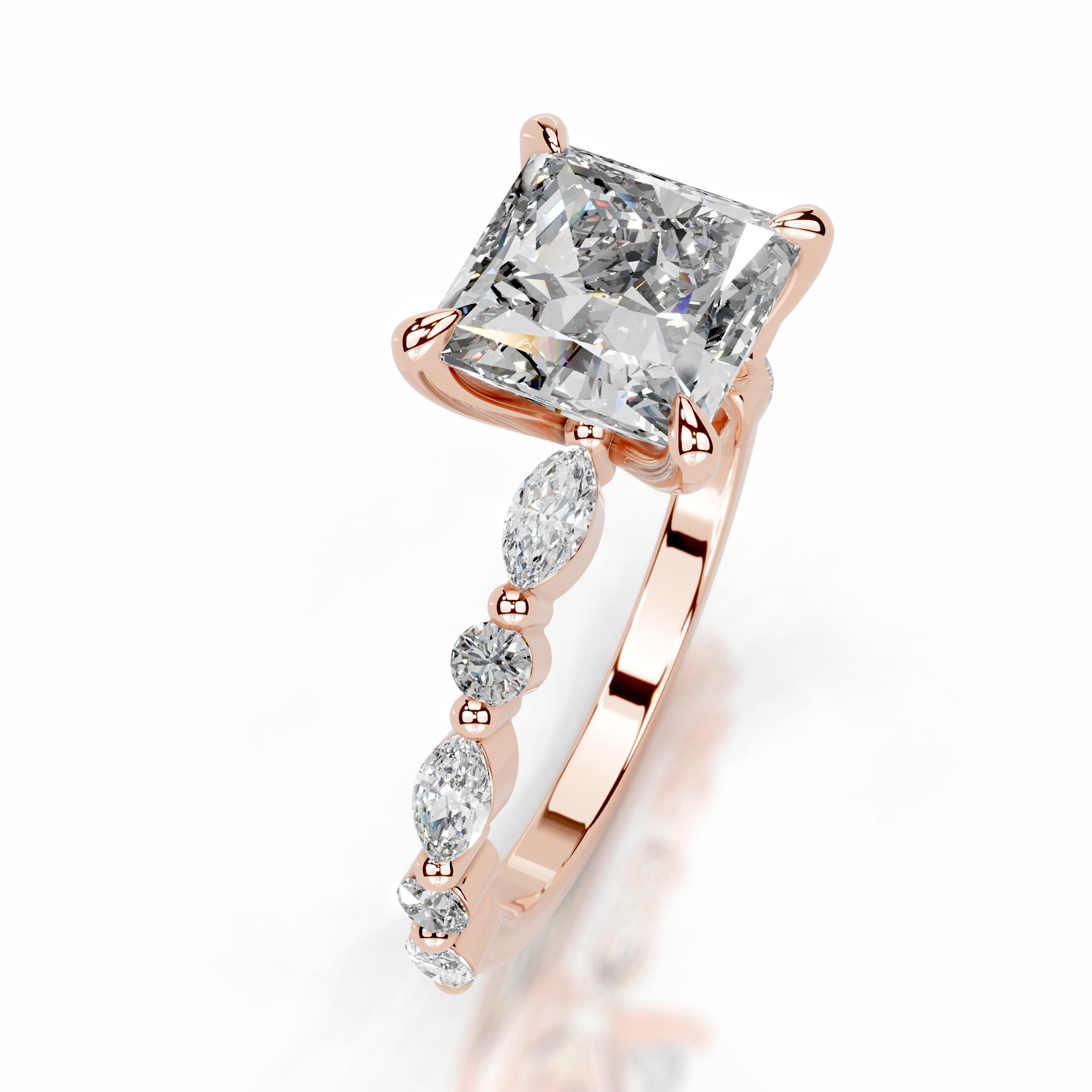 Lagertha Lab Grown Diamond Ring - 14K Rose Gold、mySite、hinf8tx79
