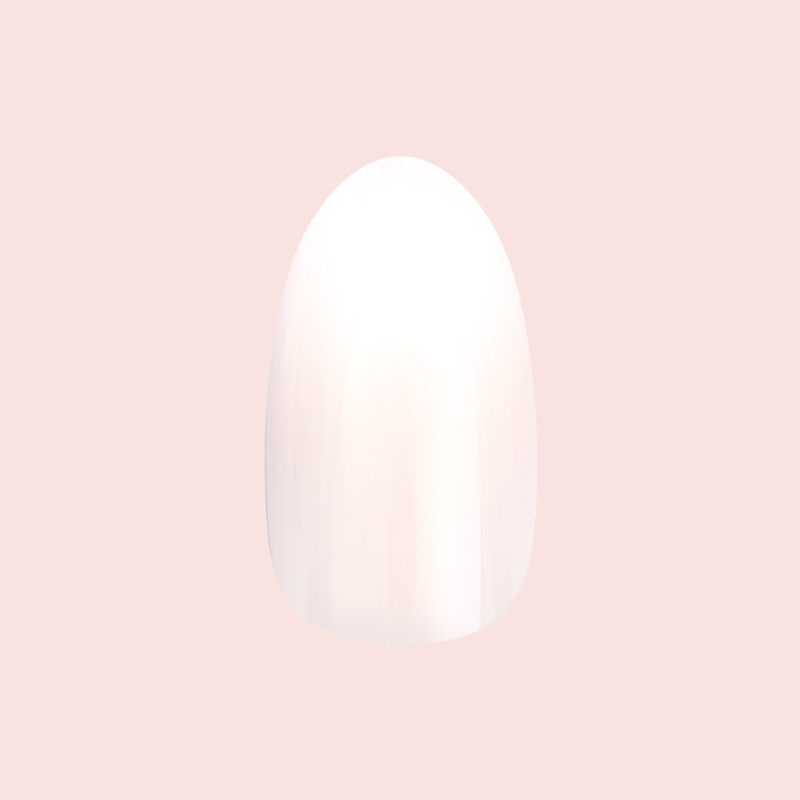 Pure White Syrup Gradient - Press-On | Medium | Oval - Part of Set、mySite、solidvoid