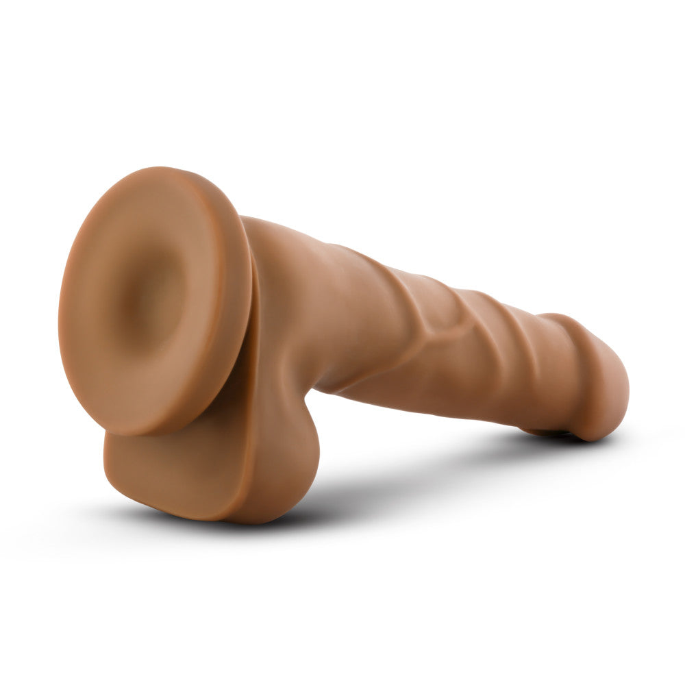 Dr. Skin By Blush® | Realistic Cock Realistic Mocha 7.75-Inch Long Dildo With Balls & Suction Cup Base、mySite、bottomscart