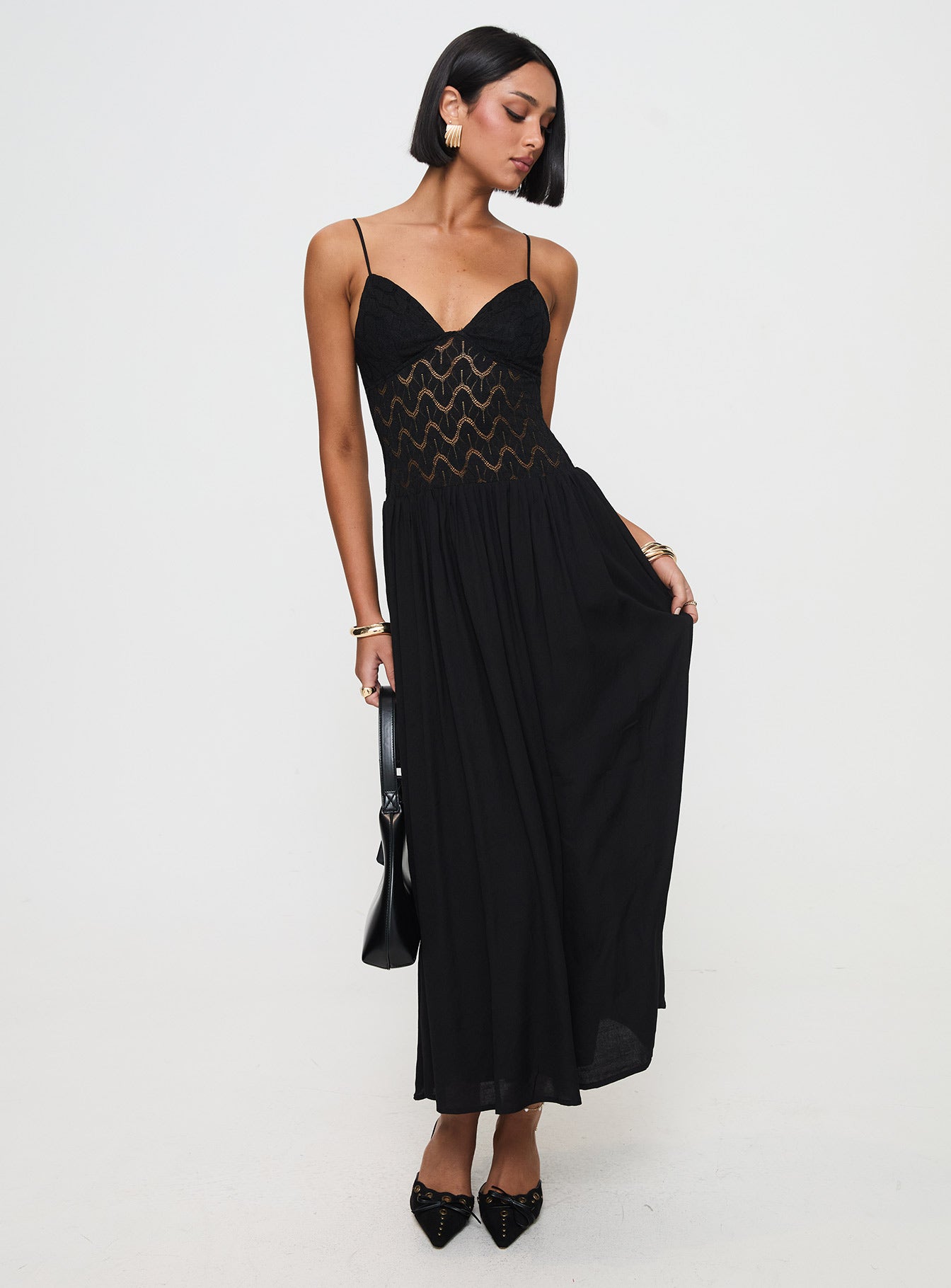Speak Now Maxi Dress Black、mySite、solidvoid