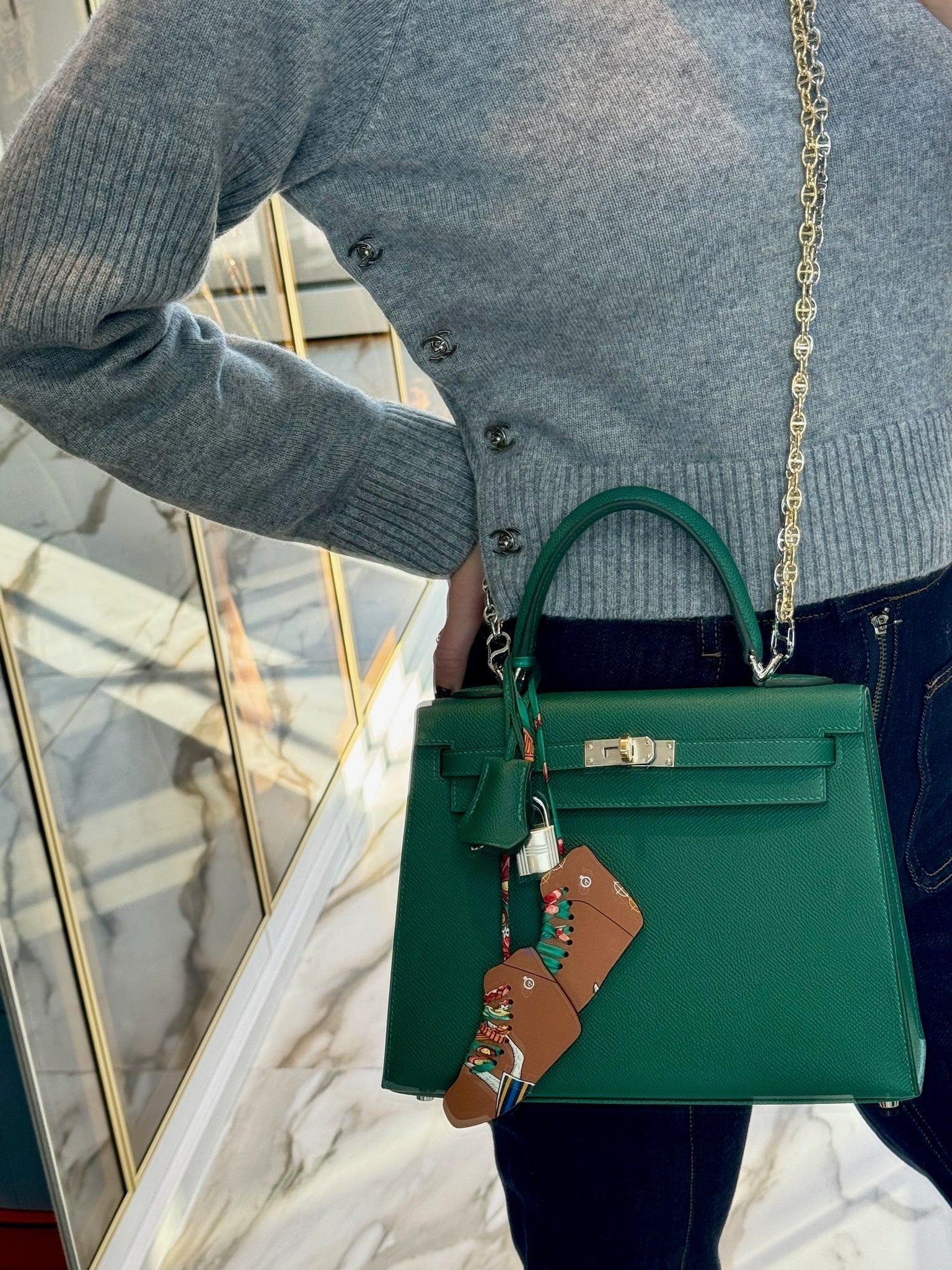 Hermès Kelly 25 Sellier Vert Moyen Epsom Electrum Hardware、mySite、garminoutage.com