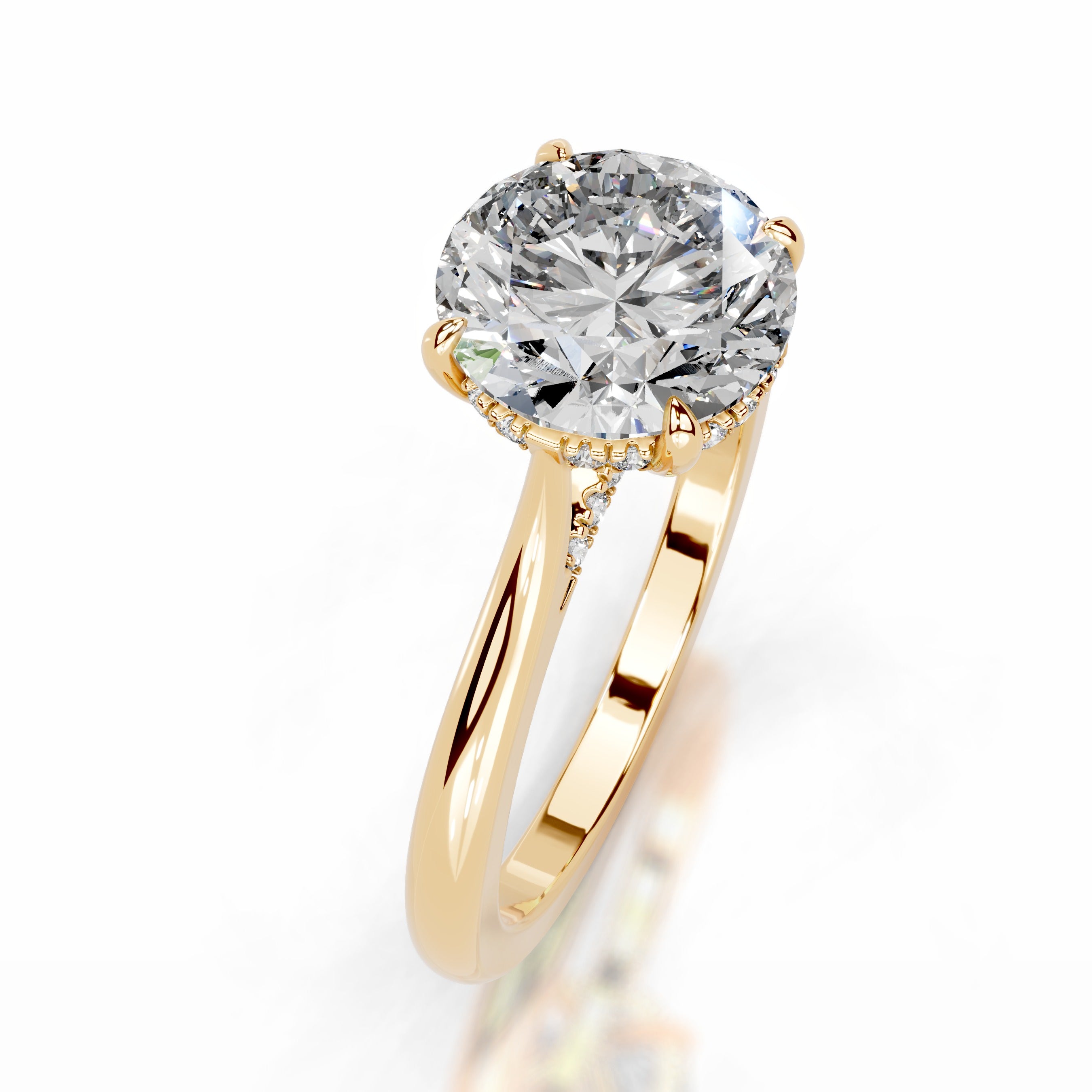 Kiara Lab Grown Diamond Ring - 18K Yellow Gold、mySite、hinf8tx79