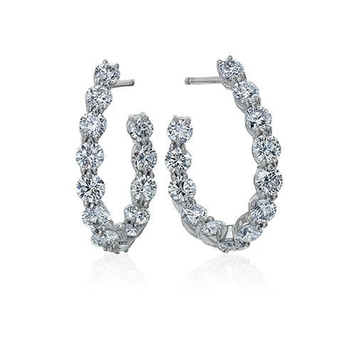 Gumuchian New Moon 18k White Gold Diamond Earrings、mySite、hinf8tx79