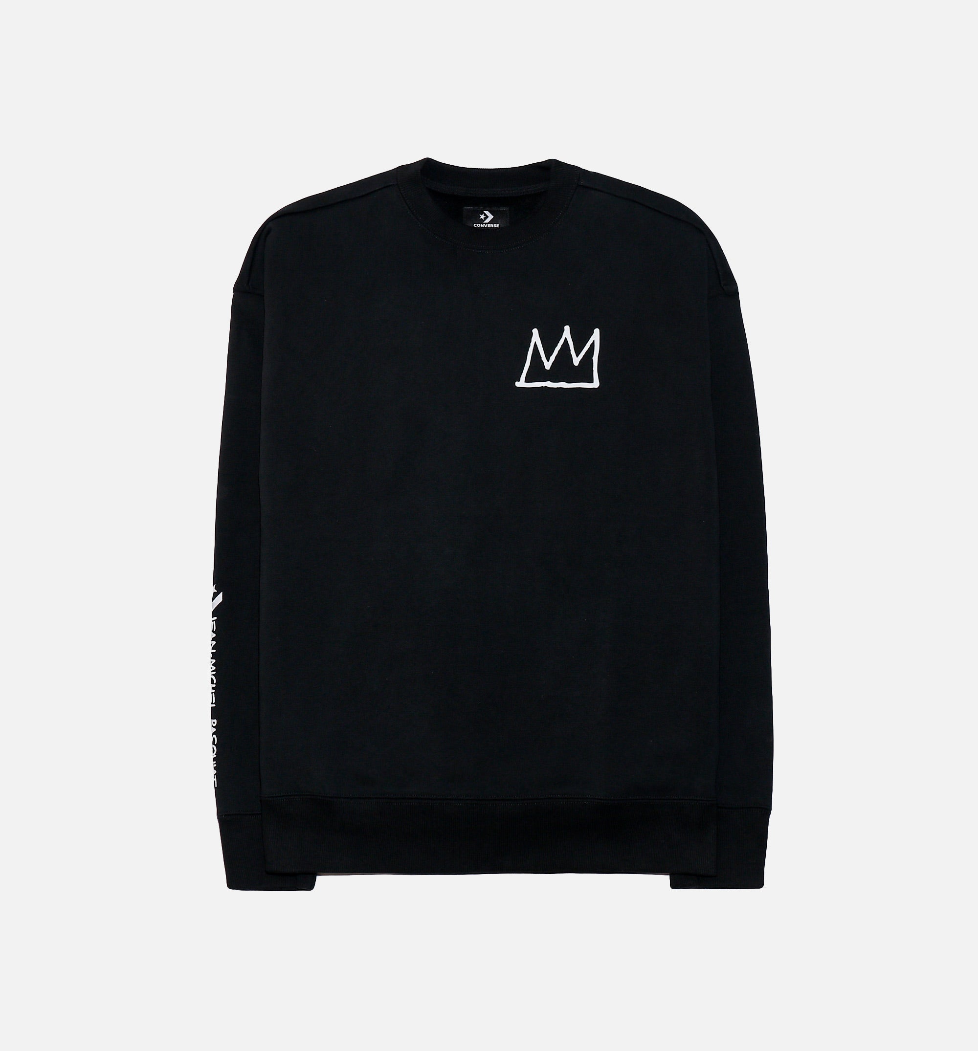 World Famous By Jean Michel Basquiat Fleece Crew Mens Crew - Black、mySite、dreamappss