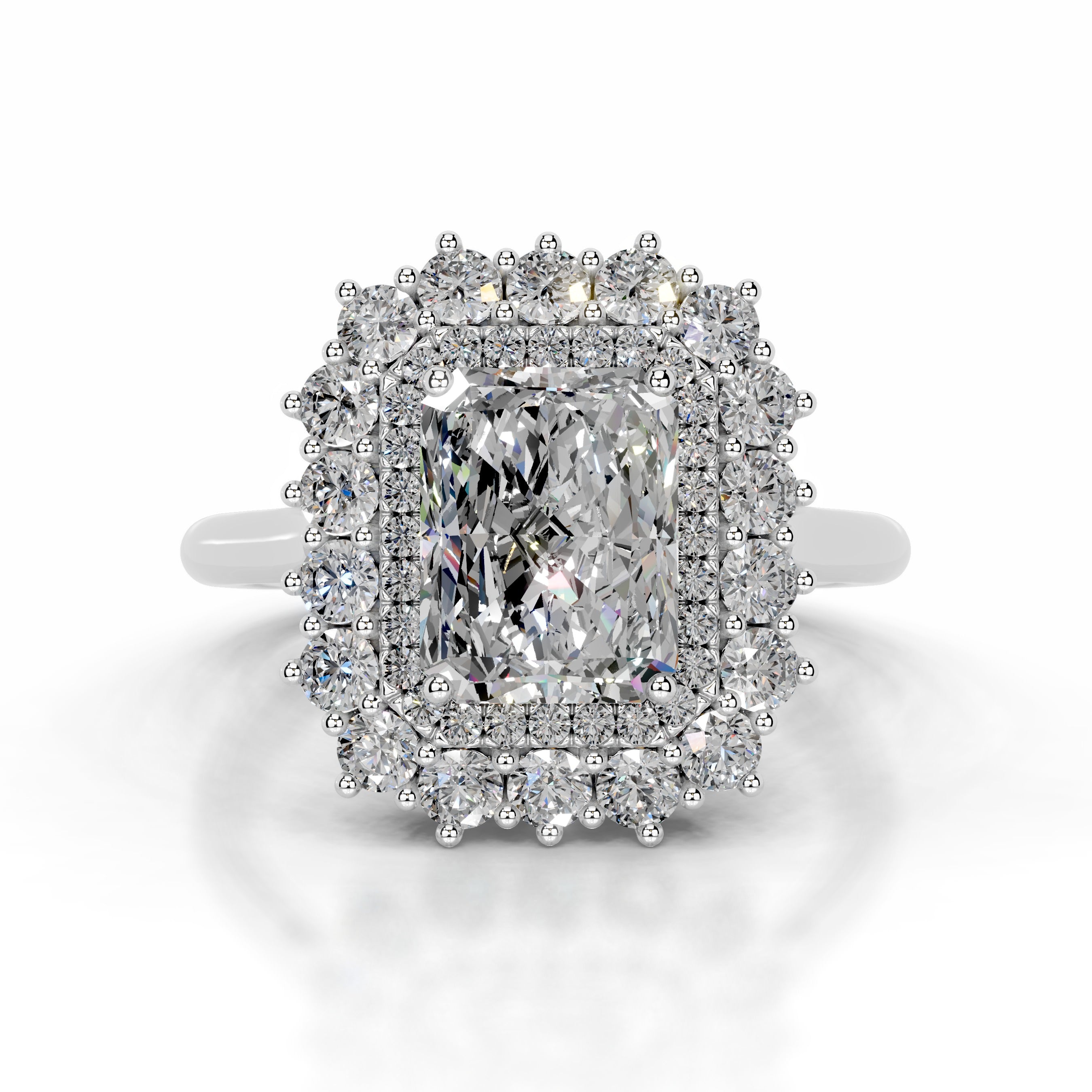 Adriana Moissanite & Diamond Ring - 14K White Gold、mySite、hinf8tx79