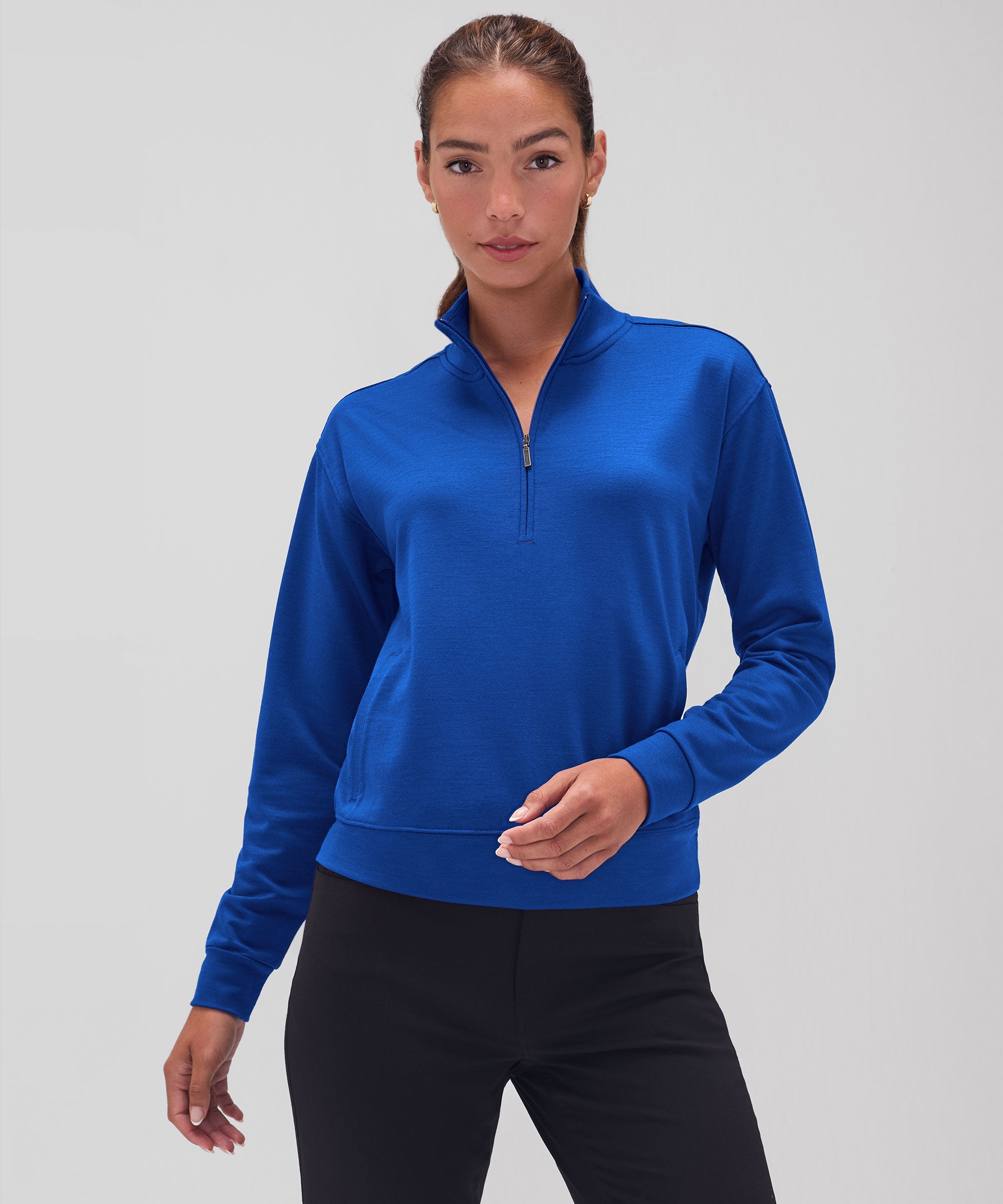 Women's Merino Transit Quarter Zip、mySite、noshort