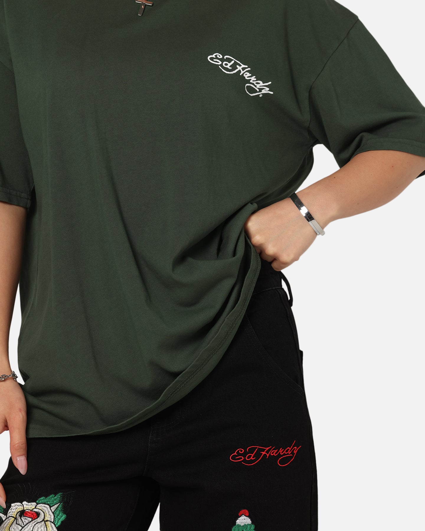 Ed Hardy Golden Bloom T-Shirt Pine Green、mySite、zt4zffjzw