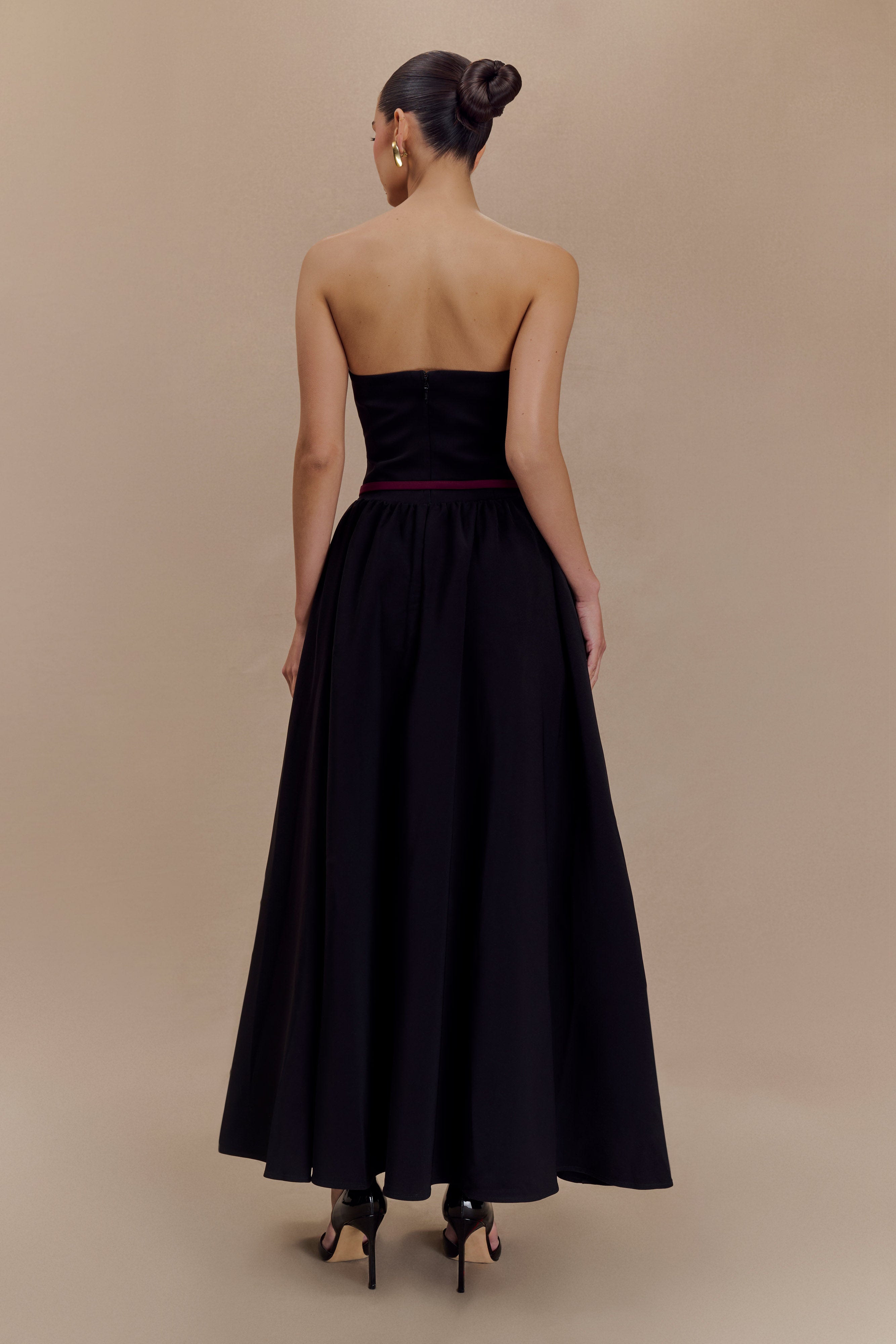 Penny Strapless Contrast Midi Dress - Black & White、mySite、solidvoid