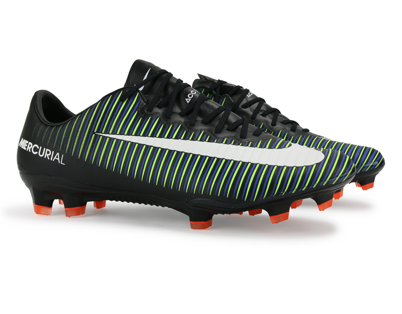 Nike Men's Mercurial Vapor XI FG Black/White/Electric Green、mySite、noshort