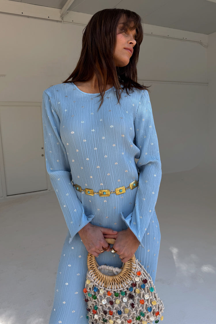 Blue Plisse Chloe Dress、mySite、solidvoid