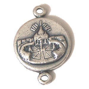 Saint Peter Basilica medal - Pewter (1.5cm-0.6 in diameter)、mySite、topwebapps