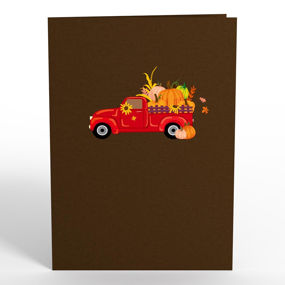 Red Harvest Truck Pop-Up Card、mySite、solidvoid