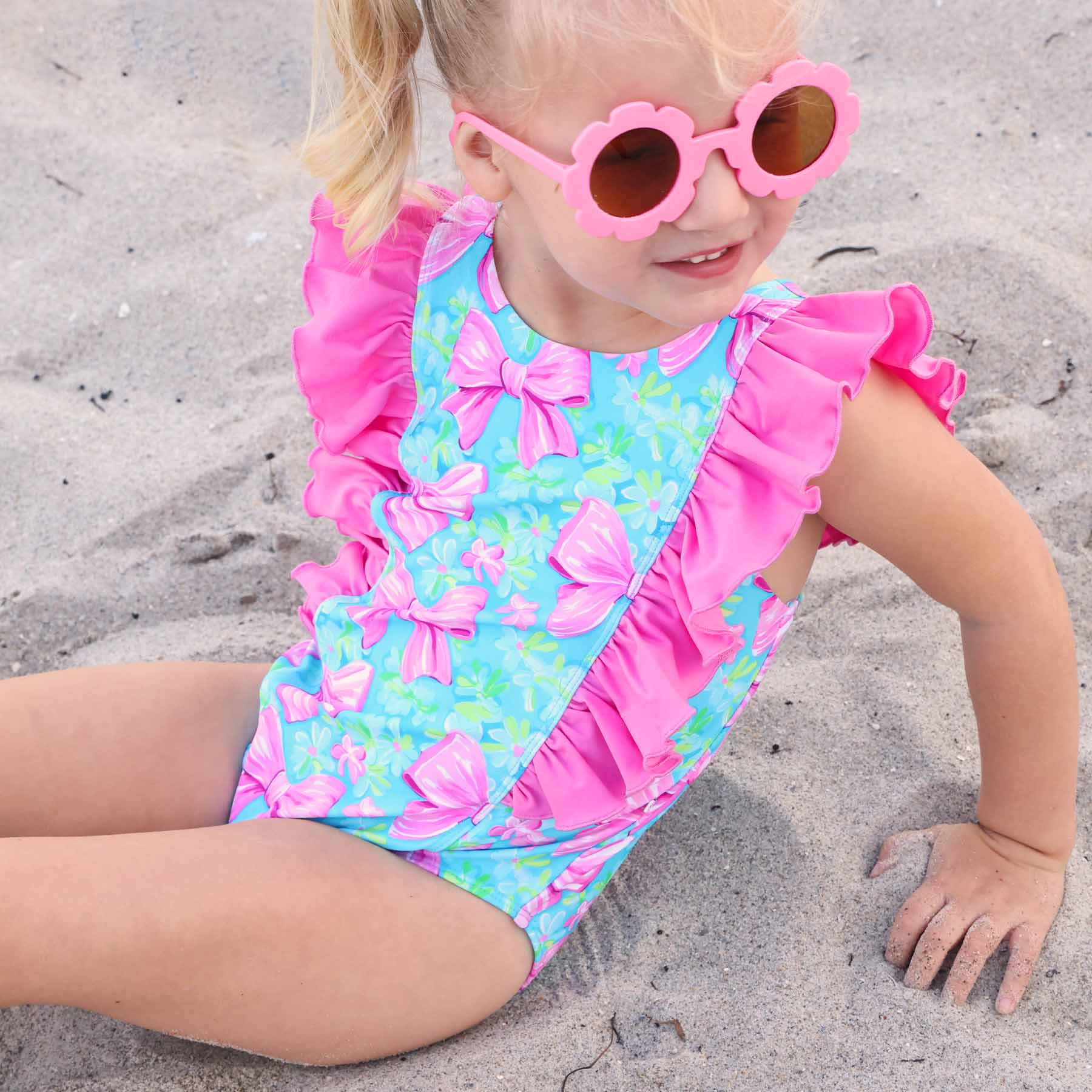  Double Ruffle One Piece | Beachy Bows、mySite、layawaytickets