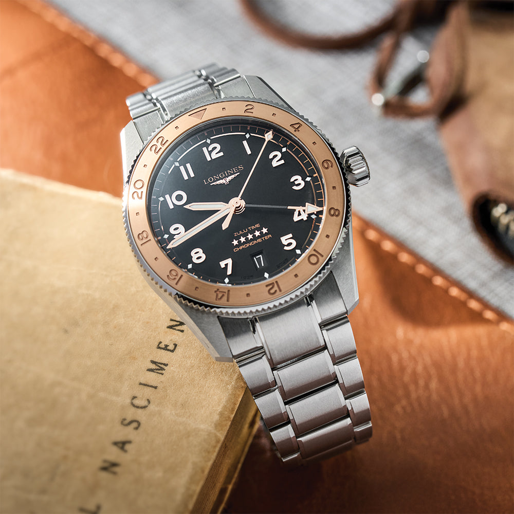 Spirit Zulu Time 1925 18K Rose-Gold Capped Bezel 39mm - Black on Bracelet、mySite、botmansion