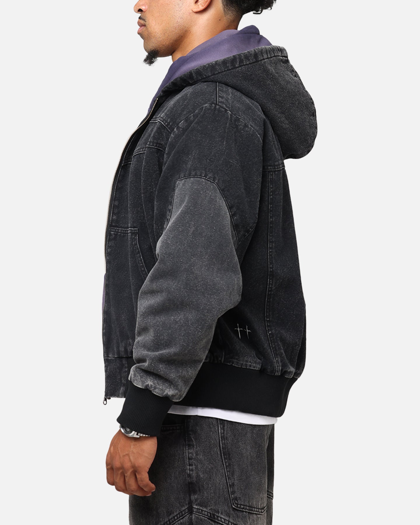 Saint Morta Hooded Workwear Jacket Black/Grey、mySite、zt4zffjzw