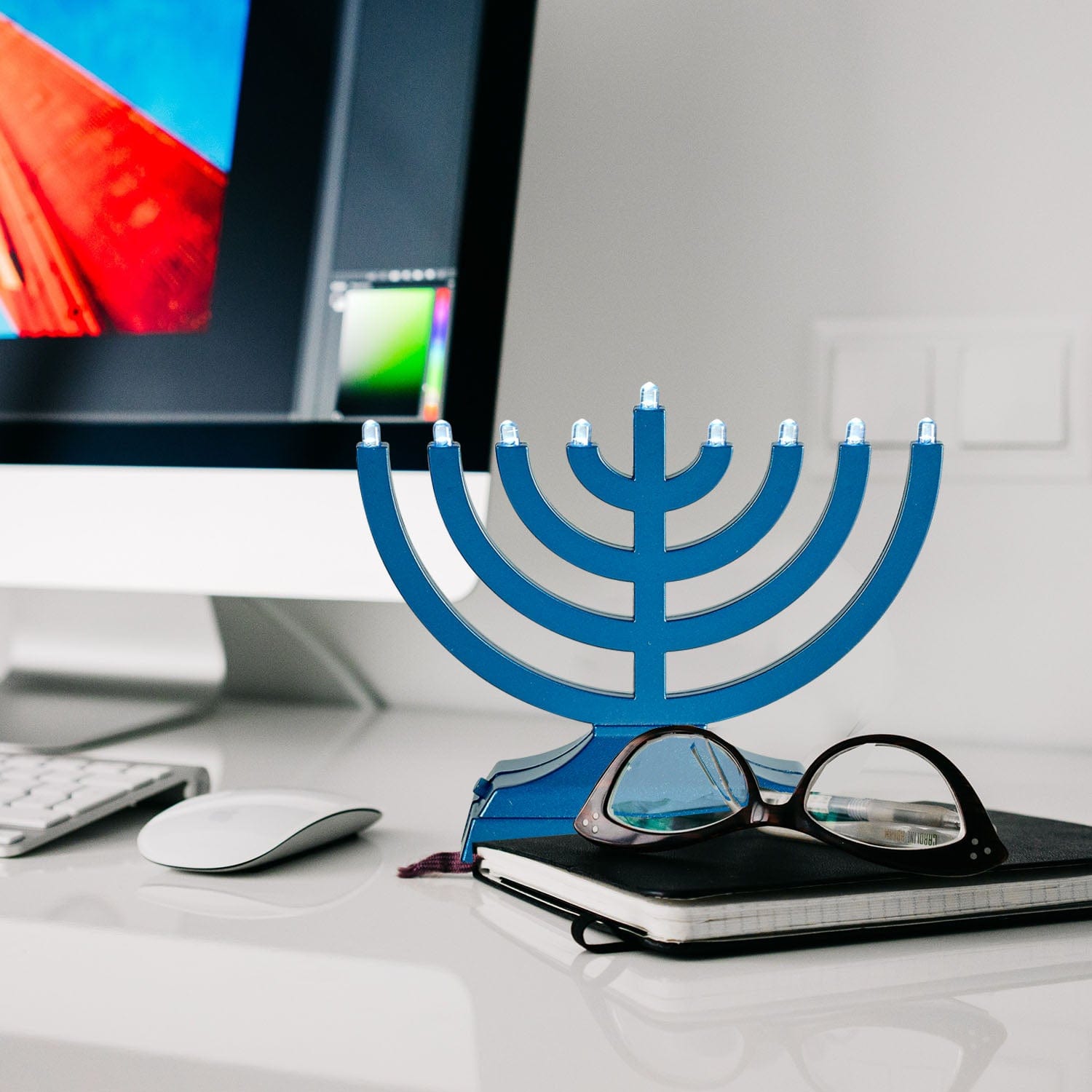 Rambam Style Go Menorah™ - Metallic Blue、mySite、topwebapps