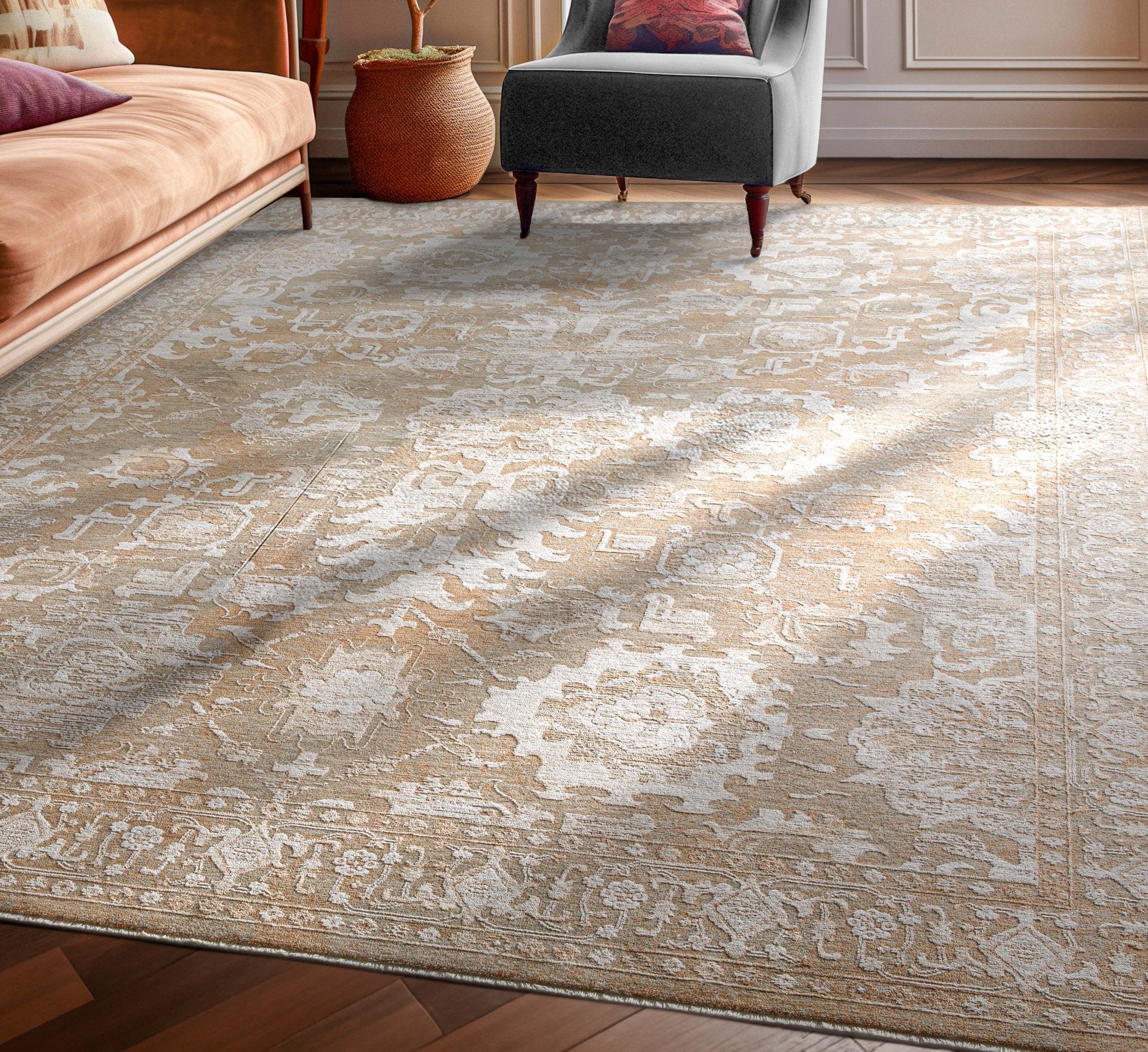 Ethos Serenity Beige Warm Earth Tone - Easy to Clean - Globally Inspired Patterns、mySite、gigharbornorthrealestate