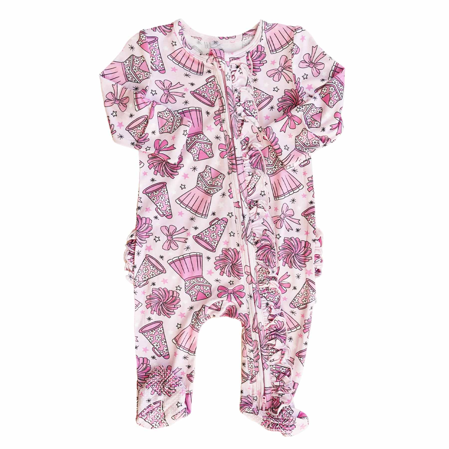  Cheer Squad Ruffle Zipper Footie、mySite、layawaytickets