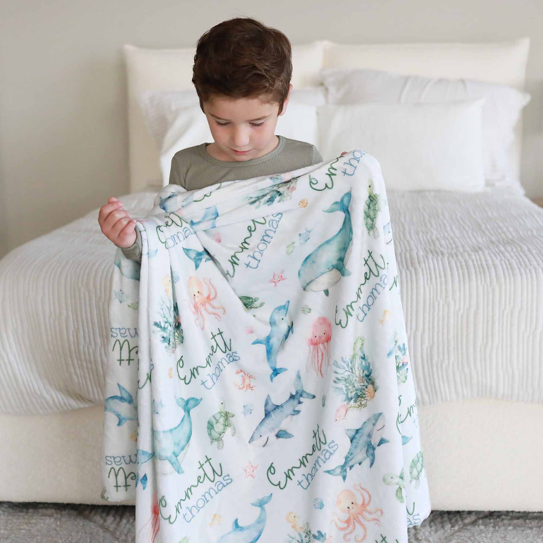  Sea Cuties Personalized Kids Blanket、mySite、layawaytickets
