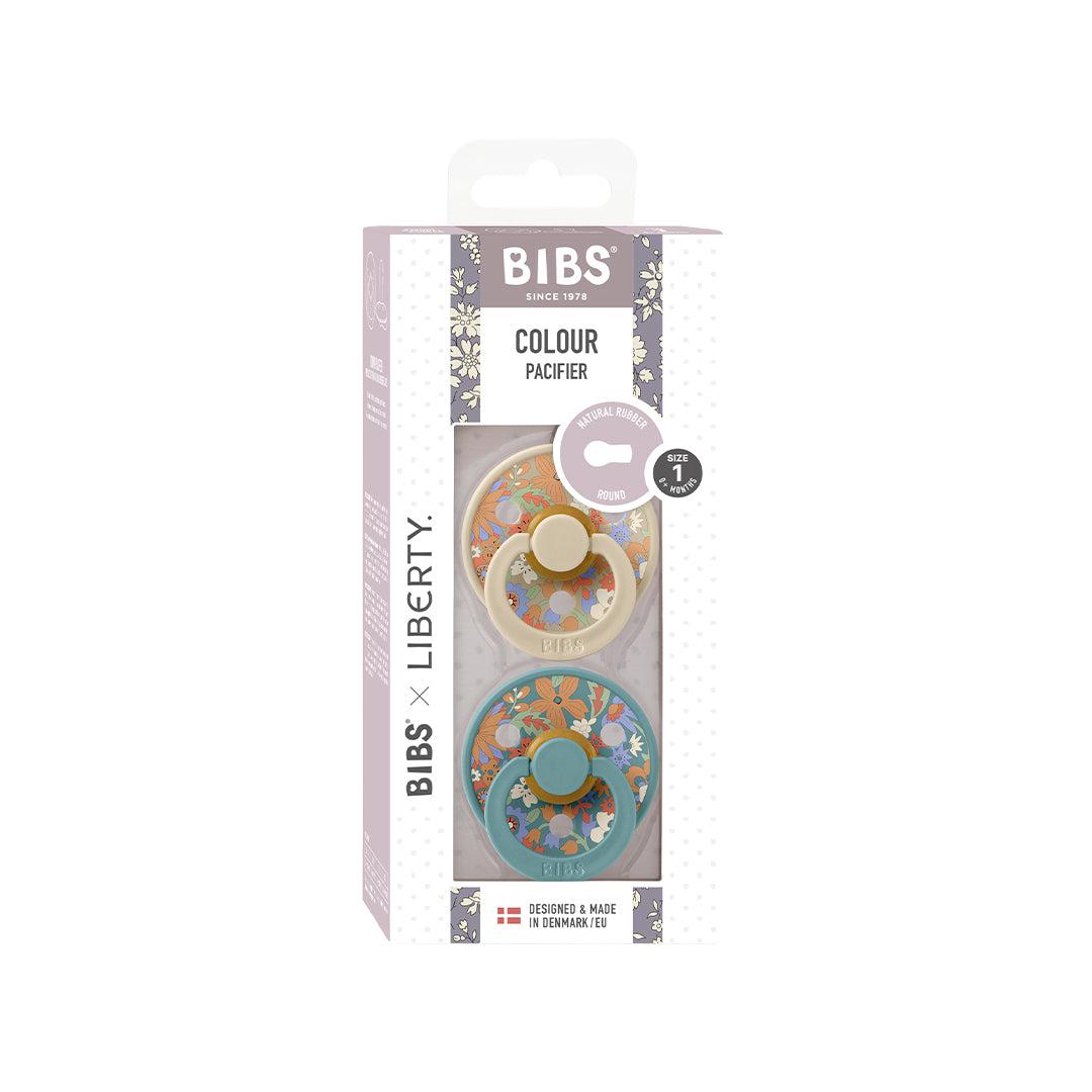  BIBS X LIBERTY Colour Latex Pacifier - 2 Pack - Vanilla Hush Mix - June Blossom、mySite、merchandisen