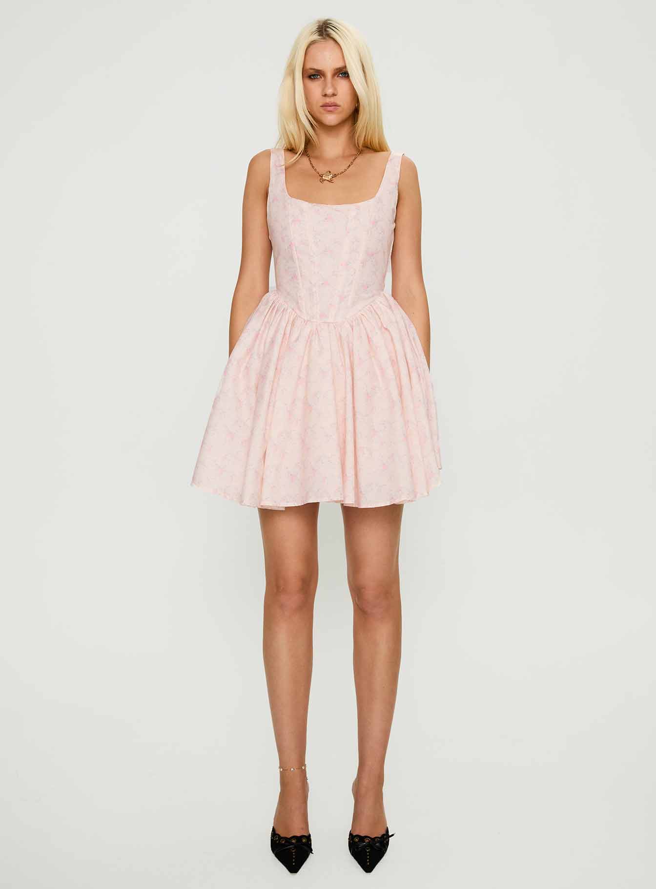 Bridgitte Corset Mini Dress Floral、mySite、solidvoid