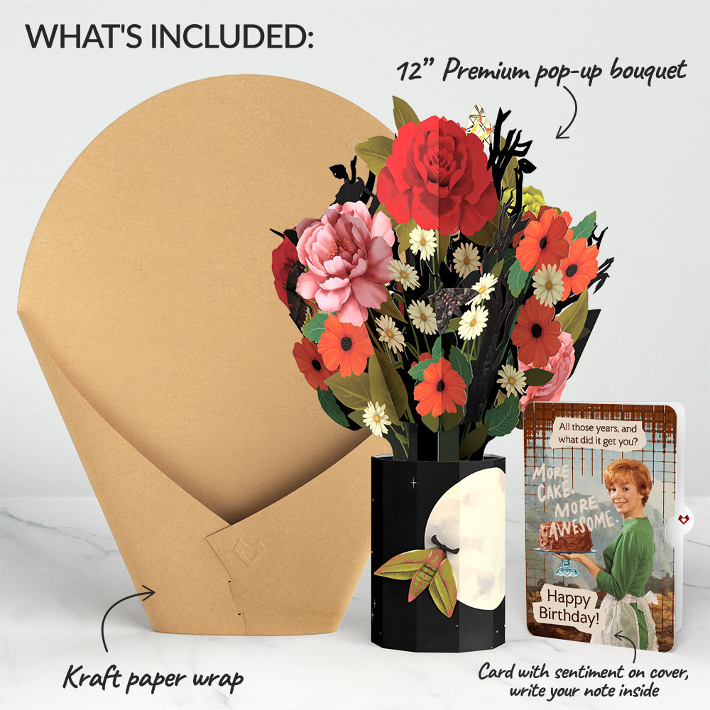 Midnight Florals Birthday Bouquet and More Cake More Awesome Sentiment Set、mySite、solidvoid