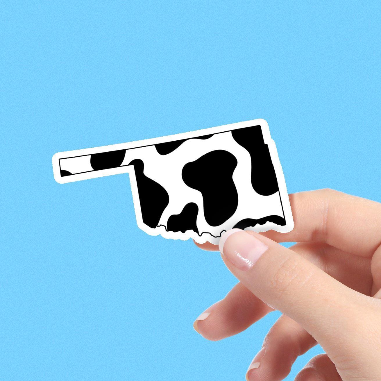  Oklahoma Cow Pattern Sticker、mySite、elrpsem3k