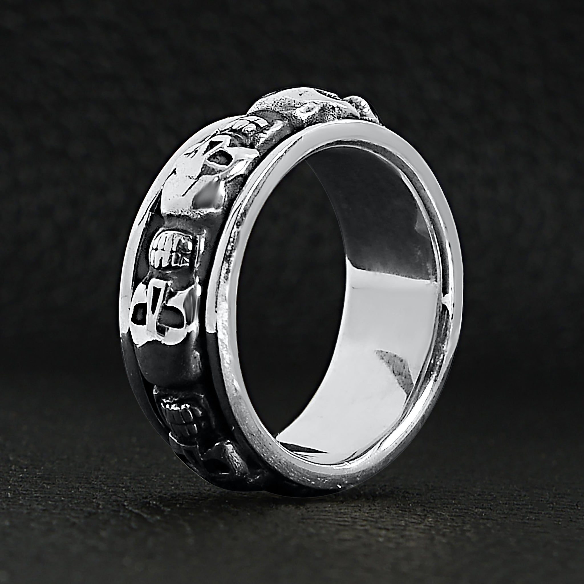 Sterling Silver Skull Spinner Ring / SSR0066、mySite、dreamappss