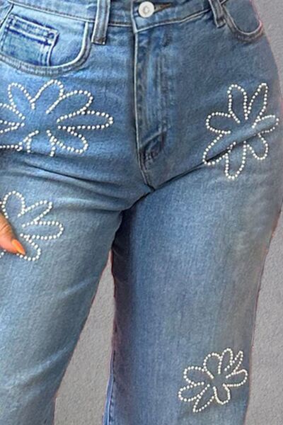  Bella Rhinestone Straight Jeans、mySite、justintrudeaud
