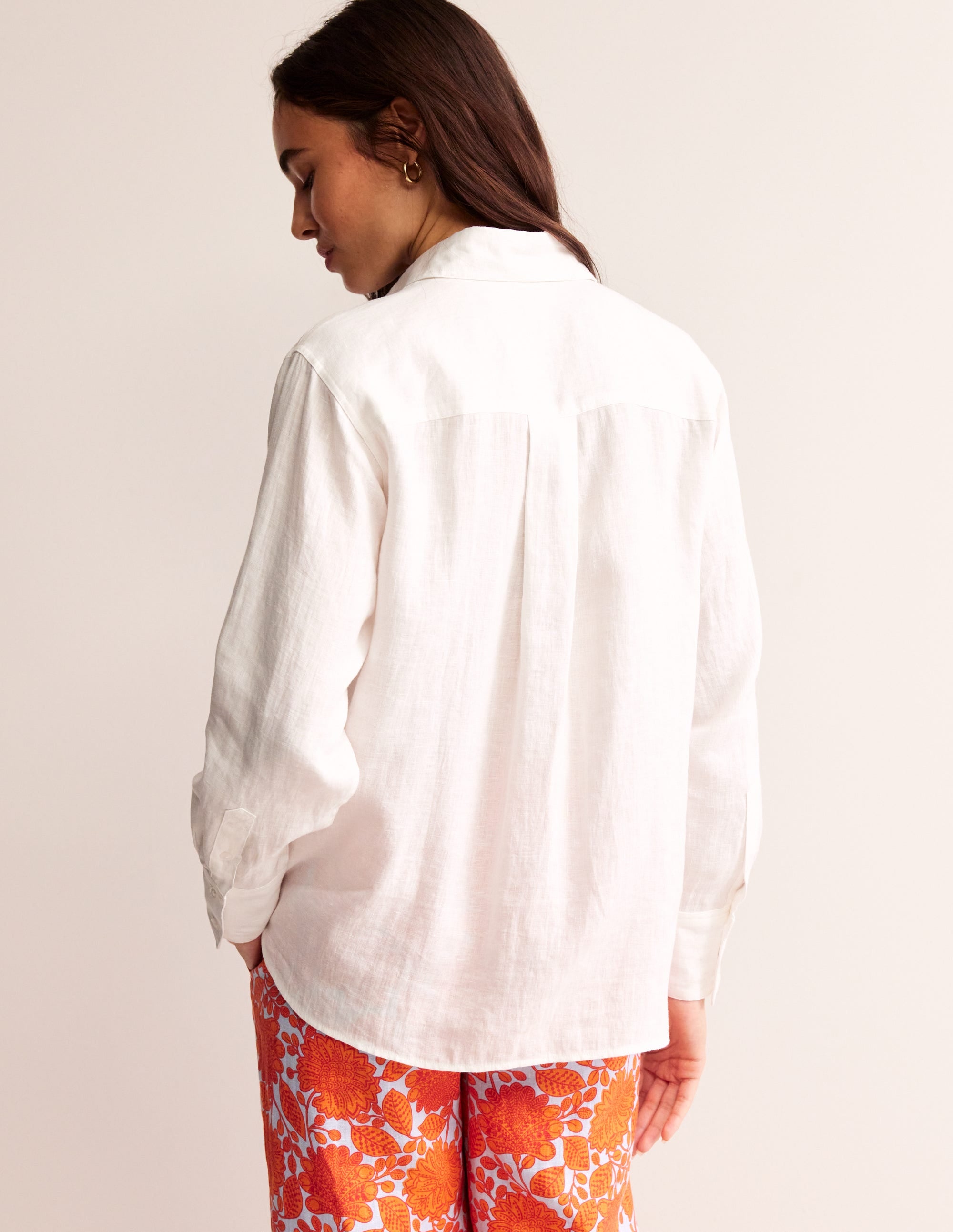  Connie Relaxed Linen Shirt-White、mySite、ashleygrahame
