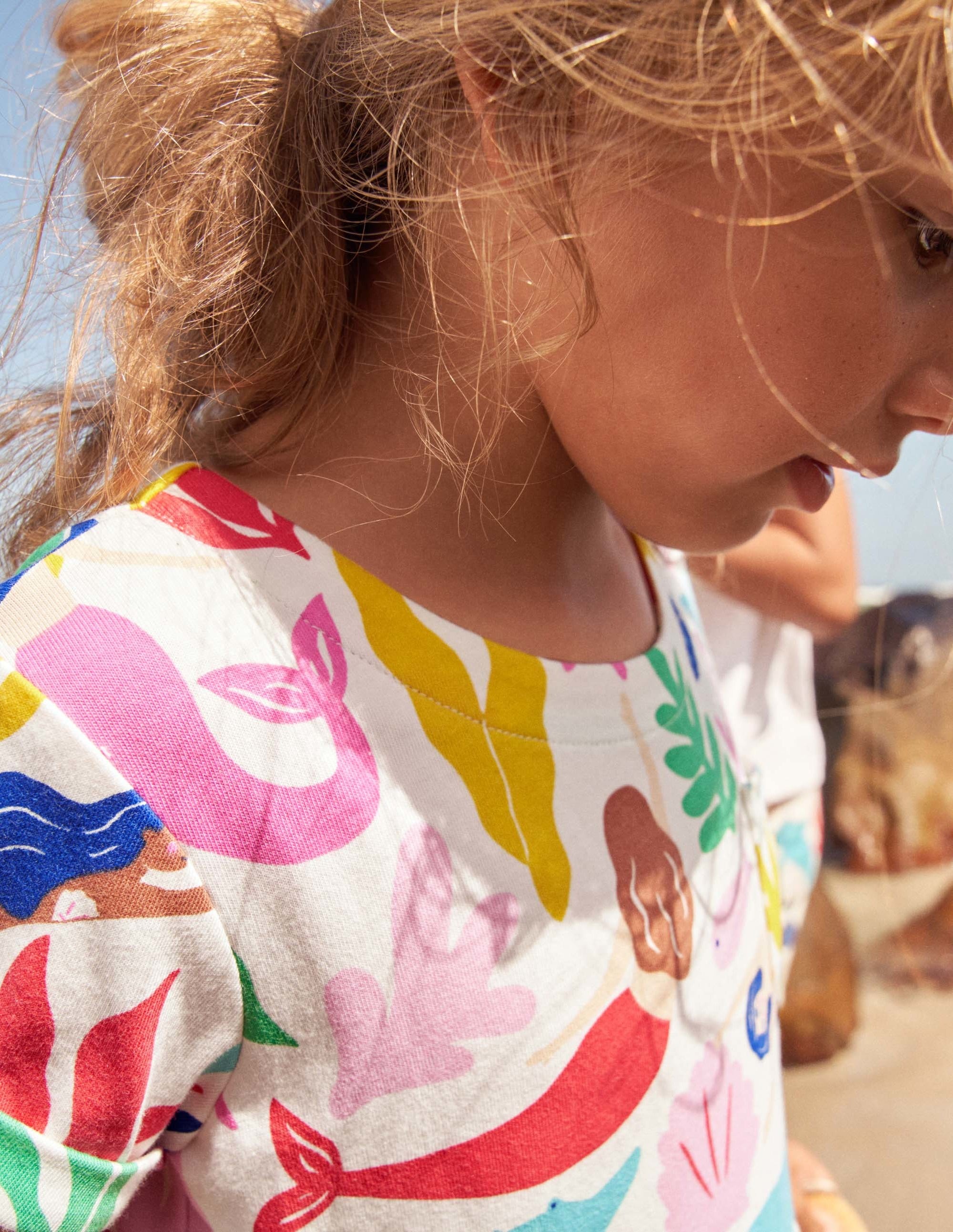  Short Sleeve Fun Jersey Dress-Ivory Mermaids、mySite、ashleygrahame