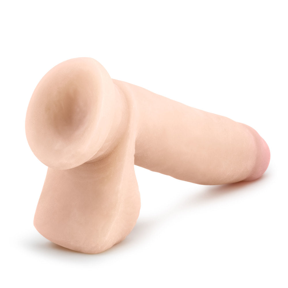 Au Naturel By Blush® | Realistic Beige 7-Inch Long Dildo With Balls & Suction Cup Base、mySite、bottomscart