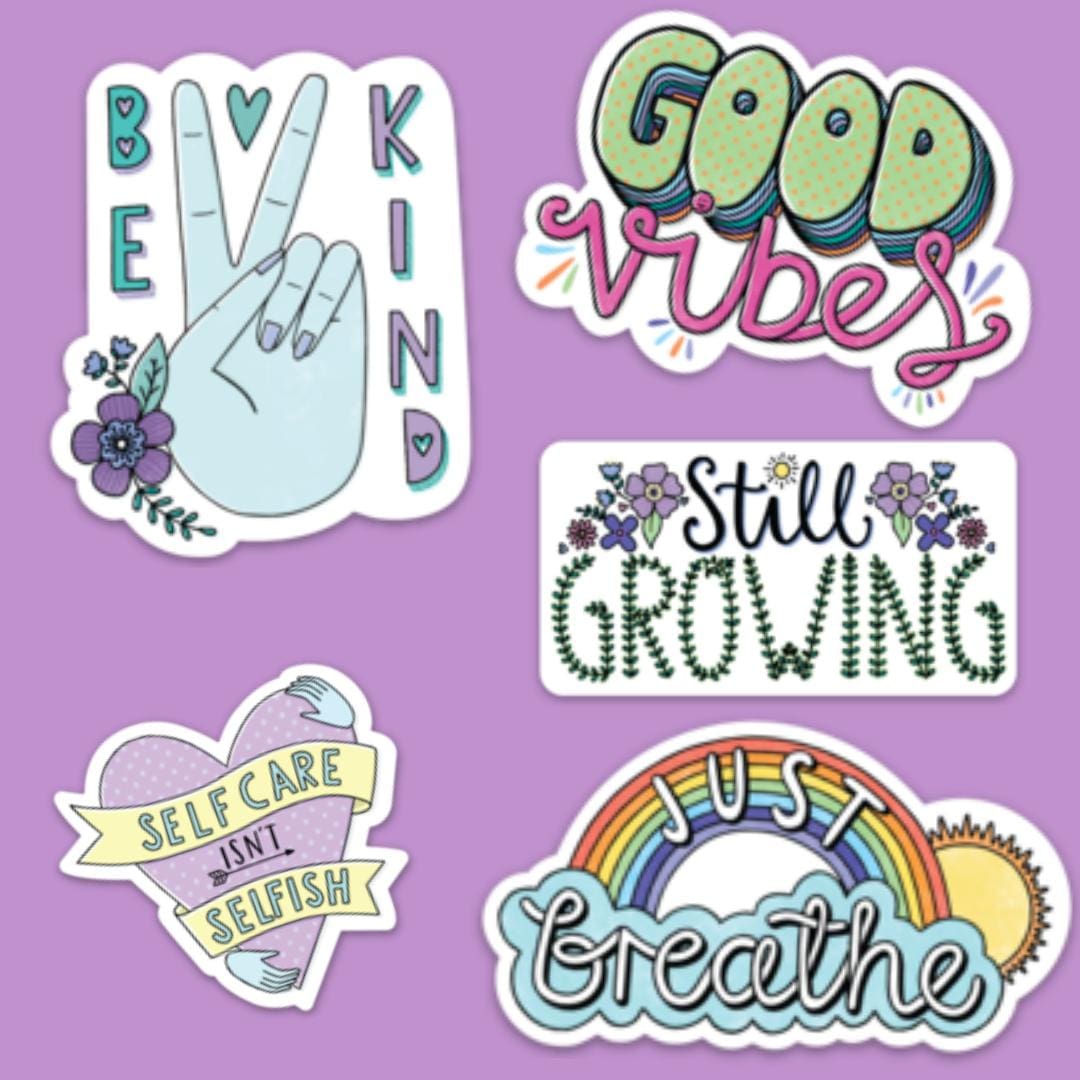  Kind Thoughts Stickers - 5 Pack、mySite、elrpsem3k