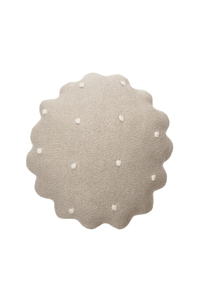 KNITTED CUSHION ROUND BISCUIT DUNE WHITE、mySite、gigharbornorthrealestate