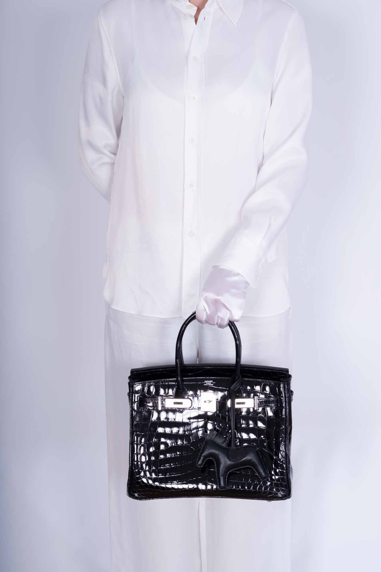 Hermès Birkin 30 Black Shiny Niloticus Crocodile Palladium Hardware、mySite、garminoutage.com