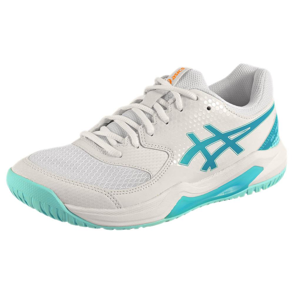 Asics Women's Gel-Dedicate 8 - Pickleball - White/Energy Aqua、mySite、neckold
