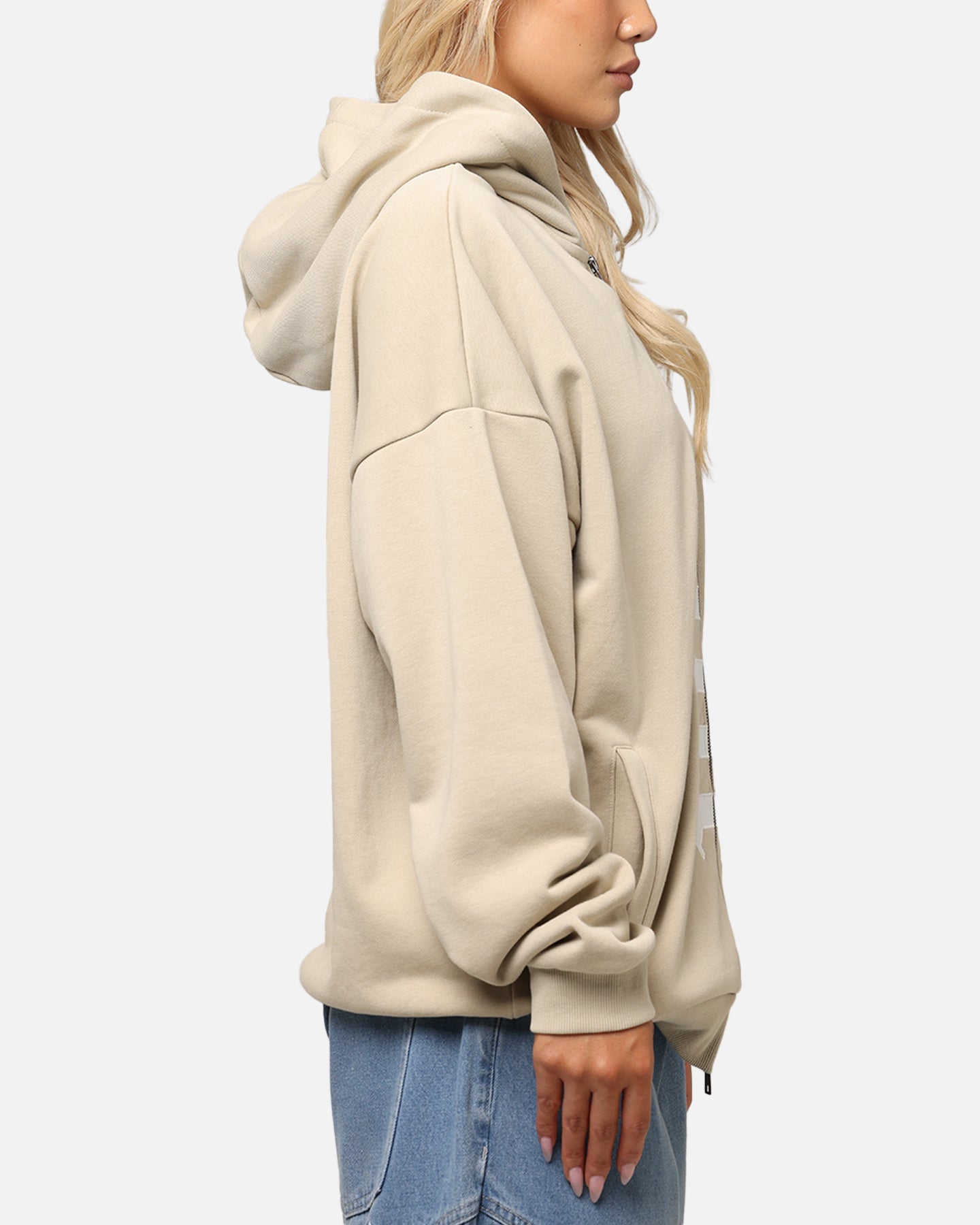 Saint Morta Gothic Distressed Zip Hoodie Stone、mySite、zt4zffjzw